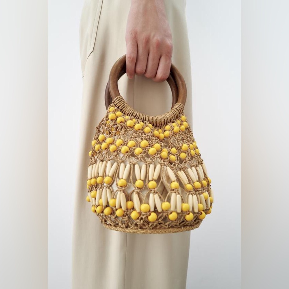 ZARA BEADED MINI BUCKET BAG - VIRAL